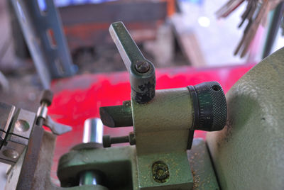 Close-up of machine part