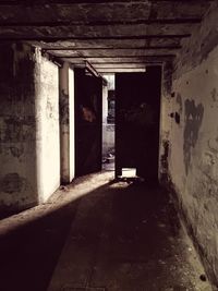 Interior of abandoned building