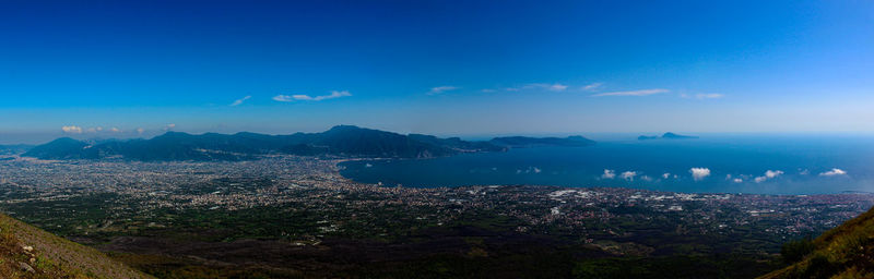 High angle view of cityscape against sky