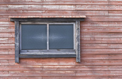 Closed window of building