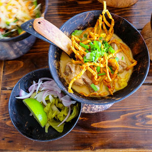 Close-up of served food