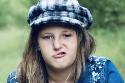 Close-up portrait of girl