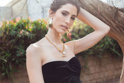 Portrait of beautiful young woman