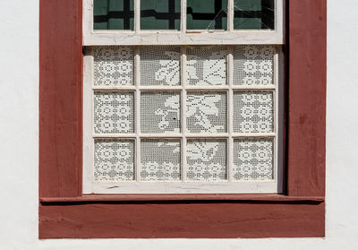 Closed window of building