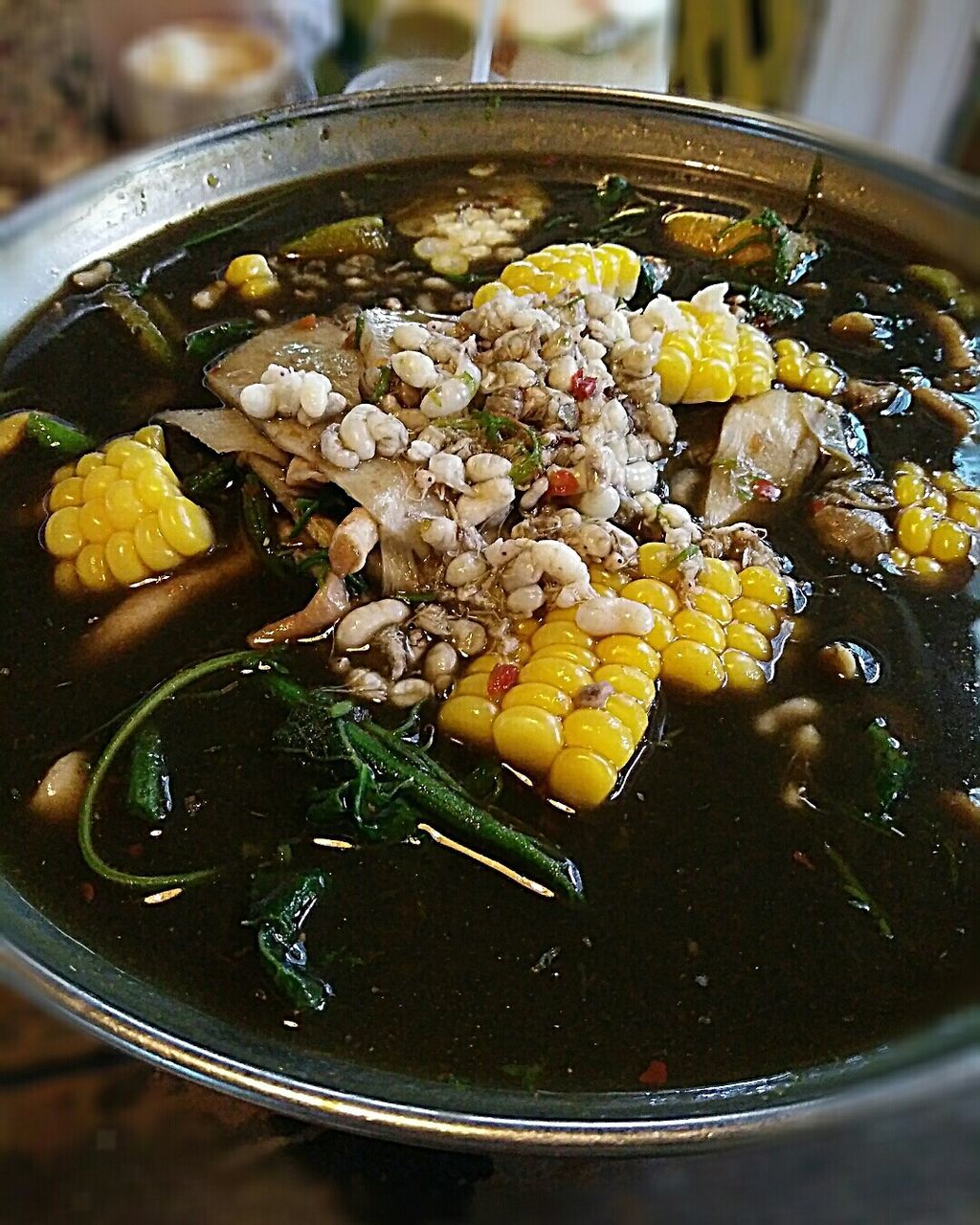 CLOSE-UP OF YELLOW FOOD ON TRAY