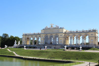 View of historical building against clear sky