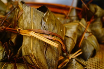 Close-up of dry leaves