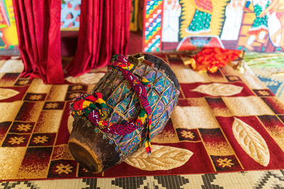 Close-up of decoration on table