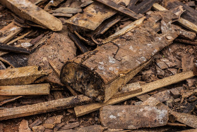 Full frame shot of firewood