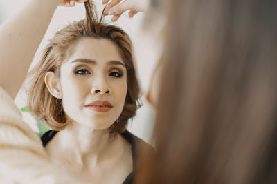 Portrait of beautiful young woman