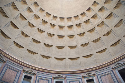 Low angle view of pantheon ceiling