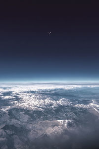 Scenic view of cloudscape against sky at night