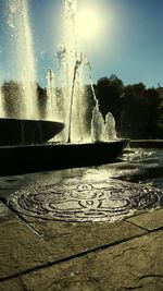 Fountain in the dark