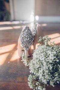 Close-up of flowers on table