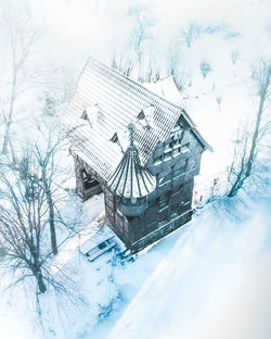 Old german house in snow