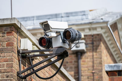 Close-up camera on building