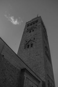 Low angle view of old building against sky