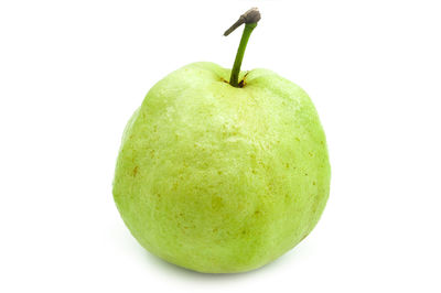 Close-up of apple against white background