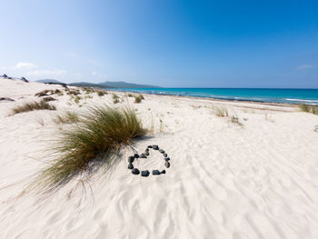 Scenic view of sea shore against sky