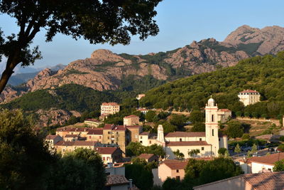 Buildings in a town