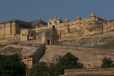 Low angle view of historical building against sky