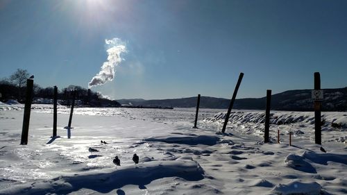 Snow covered field