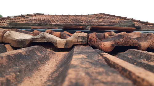 Close-up of roof against clear sky