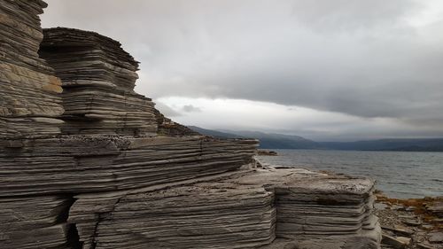 View of temple against cloudy sky