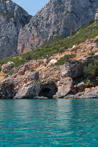 Rock formations by sea