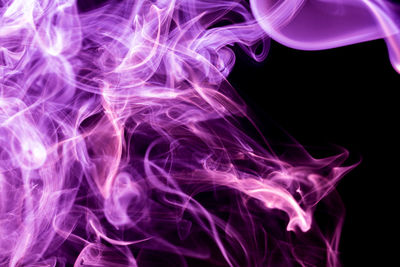 Close-up of multi colored light over black background