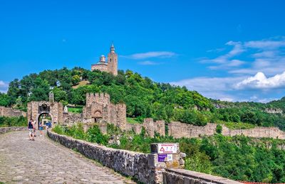 Tsarevets fortress with the patriarchal cathedral of the holy ascension of god in veliko tarnovo