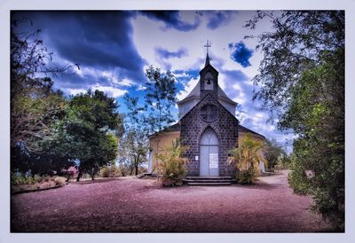 Panoramic view of cathedral against sky