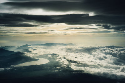 Aerial view of cloudscape