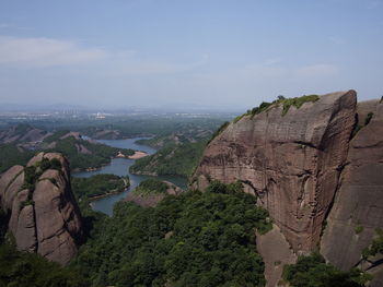 Scenic view of mountain against sky