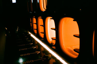 View of empty seats in bus