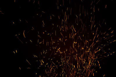 Low angle view of firework display against sky at night