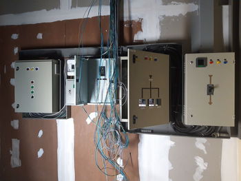 Electric meter on wall