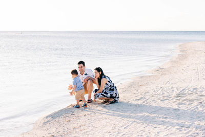 Family beach time