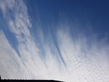 Low angle view of clouds in sky