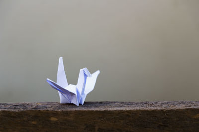 Low angle view of origami bird