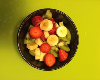 High angle view of sweet food in plate