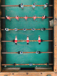 Full frame shot of foosball