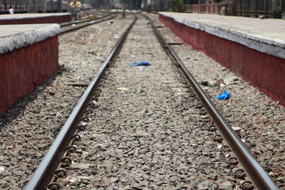 Diminishing perspective of railroad tracks