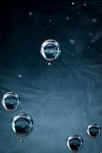 Close-up of bubbles in water