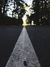 Road amidst trees