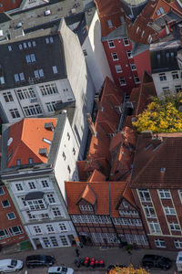 High angle view of cityscape