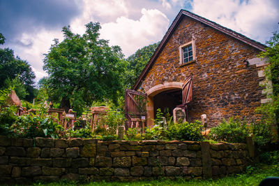 Built structure by building against sky