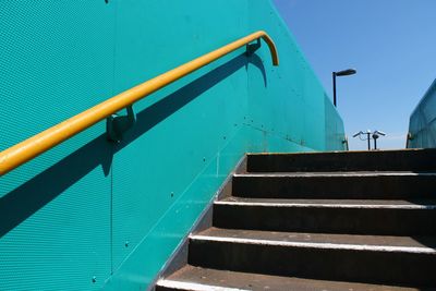 Low angle view of staircase against building