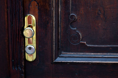 Close-up of old door