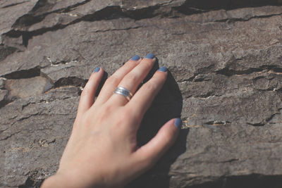 Close-up of cropped hand